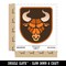 Angry Bull Cow Head with Horns Waterproof Vinyl Phone Tablet Laptop Water Bottle Sticker Set - 5 Pack